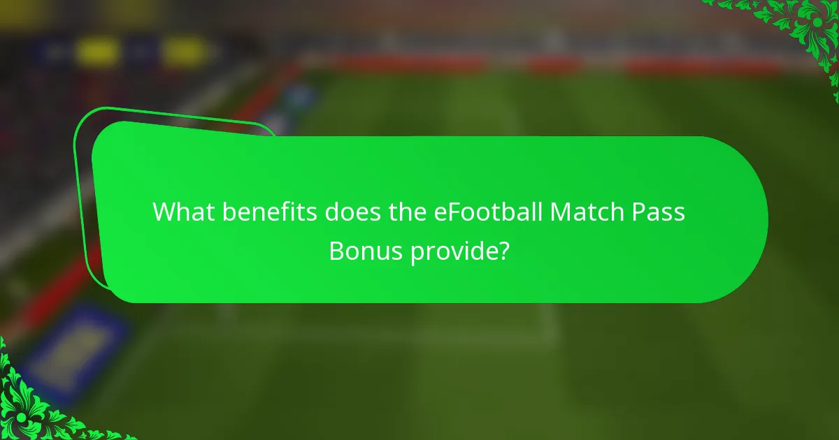 What benefits does the eFootball Match Pass Bonus provide?