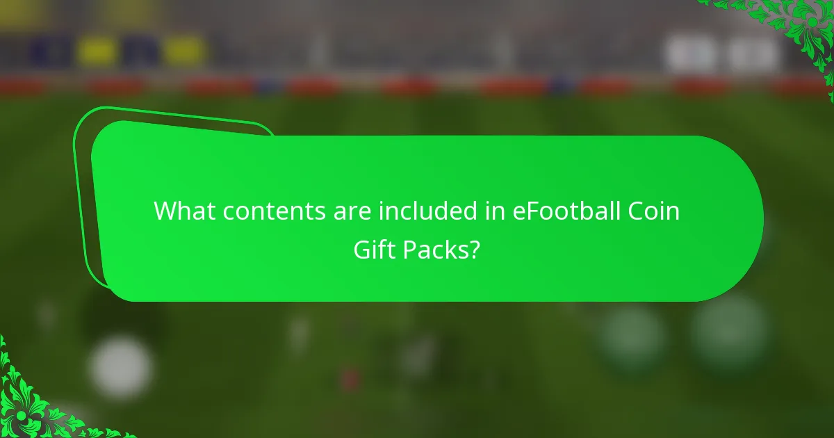 What contents are included in eFootball Coin Gift Packs?