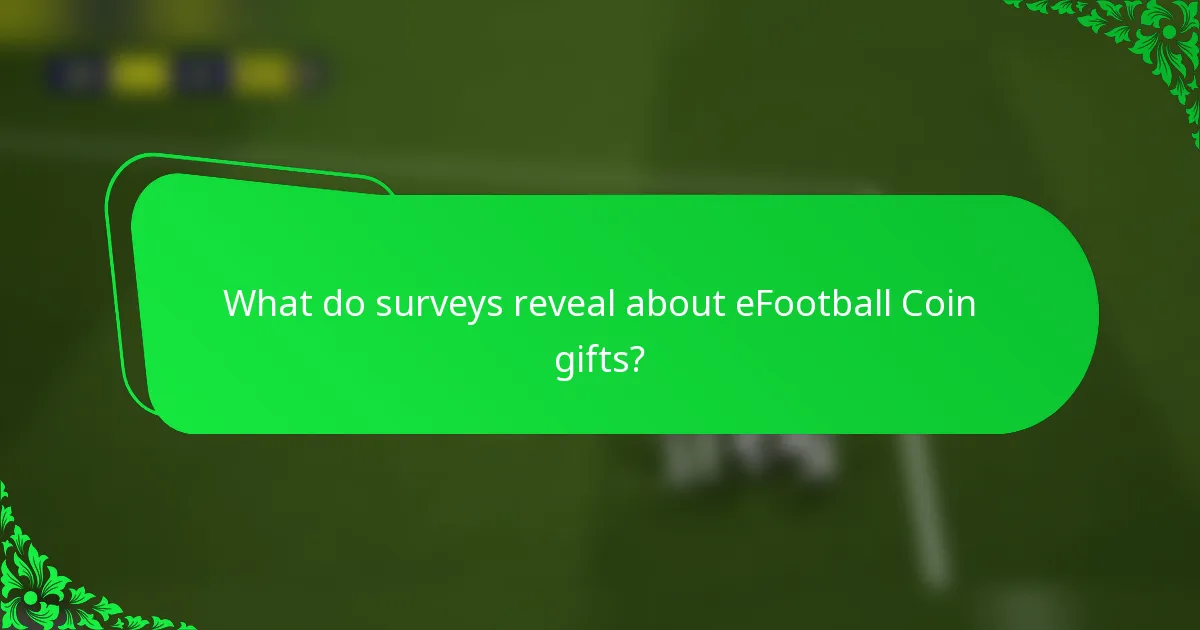 What do surveys reveal about eFootball Coin gifts?